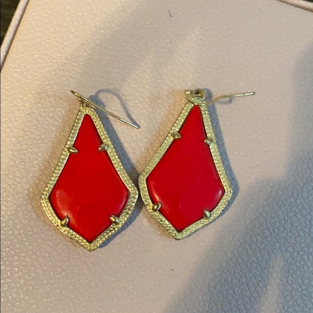 Kendra Scott Red and gold earrings